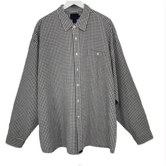 TOMMY BAHAMA Indigo Palms Linen Tencel Checkered Textured Buttoned Shirt XXL - Picture 1 of 8